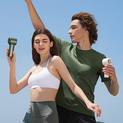 JISULIFE Handheld Fan Pro1S - Next-Gen Airflow: Up to 12h Runtime, Pearlescent ABS - Elegant Strength, 1-100 Speed Scroll Wheel, 3600mAh-Portable Fan for Travel, Gifts for Women Men(Cloud White) - color: Cloud White