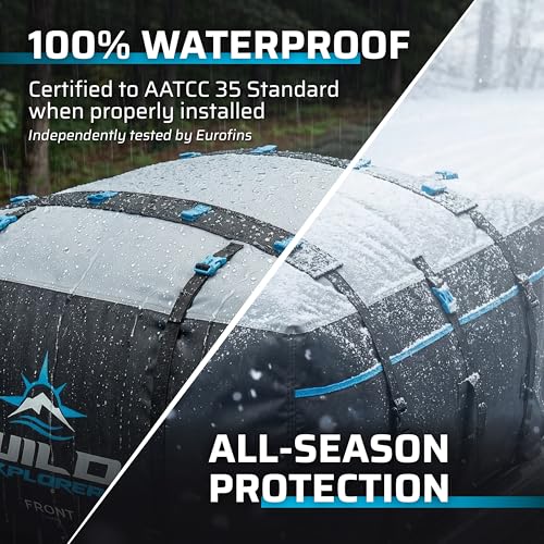 Rooftop Cargo Carrier - 19 Cubic Feet (XL), Waterproof Soft Shell Car Roof Cargo Carrier, Heavy Duty Car Top Luggage Cargo Bag with Patented Door Hooks and Non-Slip Mat - size: 19 Cubic Feet