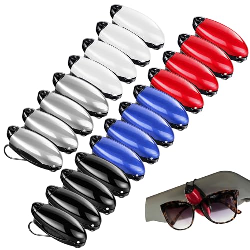 Frienda 5 Pcs Auto Car Vehicle Sun Visor Clip Holder Sunglasses Holder for Eyeglasses Mount Ticket Card Clip for Car Accessories (Classic Color) - color: Classic Color