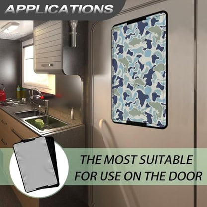 Camo Hunting Fish RV Door Shade Window Cover Fashion Camper Door Window Blackout Shade Foldable Sun Blackout Fabric Curtains for Camper Trailer Coverings - color: Camo Hunting Fish Print