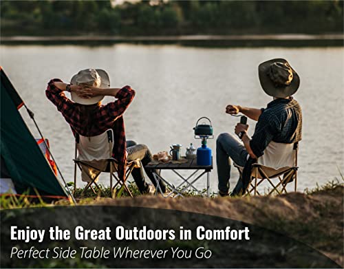TREKOLOGY Small Camping Table - Beach Table that Fold Up - Lightweight, Foldable, Potable Folding Small Outdoor Table - for Camp, Hiking, Campers & Summer Outing Trip