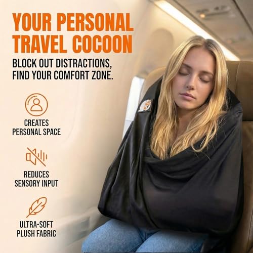The Slyng-Premium Travel Blanket System – Airplane Sleep Support, Blanket Body Sling for Deep Sleep | Ultra-Soft, Breathable, Compact Carry-On Travel Essential for Long Flights and Car Road Trips - size: 1-pack