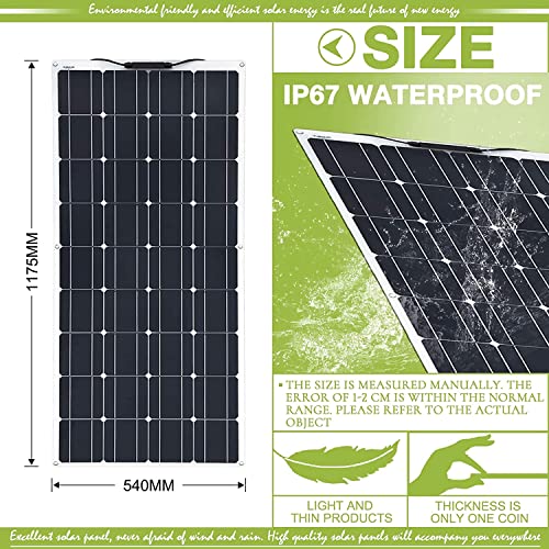 1600 Watt Solar Panel Kit, 4×400 Watt Flexible Solar Power Panel Photovoltaic Module with 40A Solar Charge Controller & Inverter Monocrystalline Solar Panel for Camping Off Grid Battery Charging Boat - color: 1600 Watt