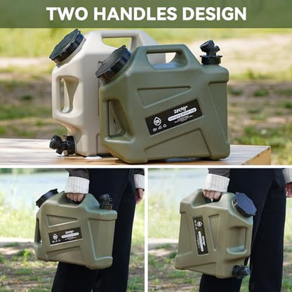 3.2 Gallon Portable Water Storage Container with Spigot, BPA Free Large Emergency Water Storage for Vehicle, Car, Outdoor Hiking, Picnic