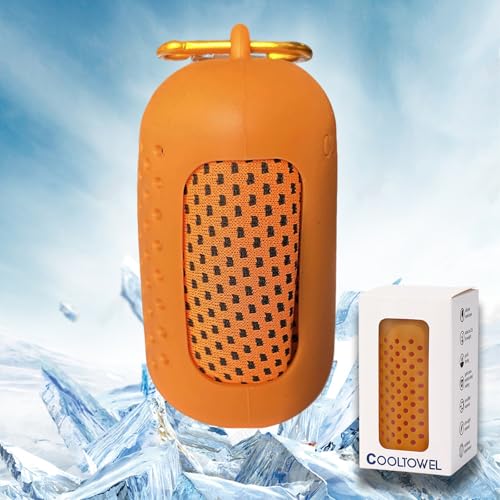 Quick Dry Towel Super Absorbent Microfiber Travel Towel Compact Fast Drying for Camping Gym Beach Swimming Yoga Sports Perfect Sweat Towels Convenient Storage Box Gift Set - color: Orange