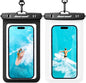 Hiearcool Universal Waterproof Phone Pouch,Underwater Dry Bag for iPhone 17 16 15 14 13 Pro Max XS Plus up to 8.3",IPX8 Cell Phone Case for Cruise Travel Essentials-Black&Clear-2Pack - color: Black&Clear