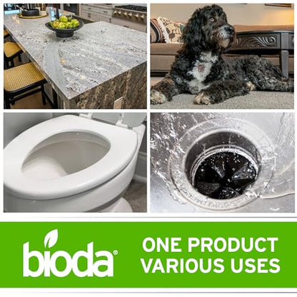 Bioda Multi-Purpose Probiotic Enzyme Cleaner and Deodorizer | Professional Strength | Trash Can Deodorizer, Pet Stains and Odors, Drains, Floors, Bathrooms, Toilets | Made in USA | 1 Gallon - size: 128 Fl Oz (Pack of 1)