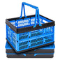3-Pack Collapsible Storage Baskets, Stackable Plastic Crates with Handles for Freezer Organization, Grocery Shopping, RV Camping & Home Storage, Holds 20 lbs Each, Folds Flat to 1.7"