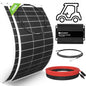 ECO-WORTHY 260W Flexible Solar Panel Kit for Golf Cart,1040wh/day Generation,Charge While Driving,Extend Battery Life,Go Further：2pcs 130W Solar Panel,24V/36V/48V/60V/72V MPPT Boost Charge Controller - size: 260W Golf Cart Solar Kit