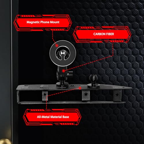 WXRYLYN 2024 2025 Silverado Sierra Metal Dash Platform Phone Mount Magnetic Phone Holder for 2022-2024 2025 2026 Silverado&Sierra Cell Phone Holder Dash Phone Mount 2024 Silverado Dash Mount - style: Magnetic