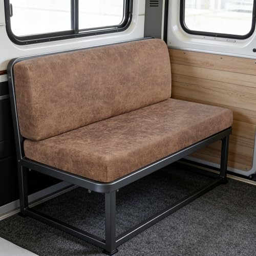 FUANGUI RV Dinette Cushion Covers Stretch Camper Cushion Cover Booth Seats Replacement RV Cushion Covers Washable Sofa Furniture Protector - color: Crackle-camel