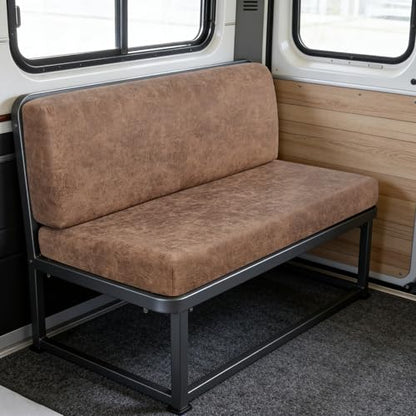 FUANGUI RV Dinette Cushion Covers Stretch Camper Cushion Cover Booth Seats Replacement RV Cushion Covers Washable Sofa Furniture Protector - color: Crackle-camel