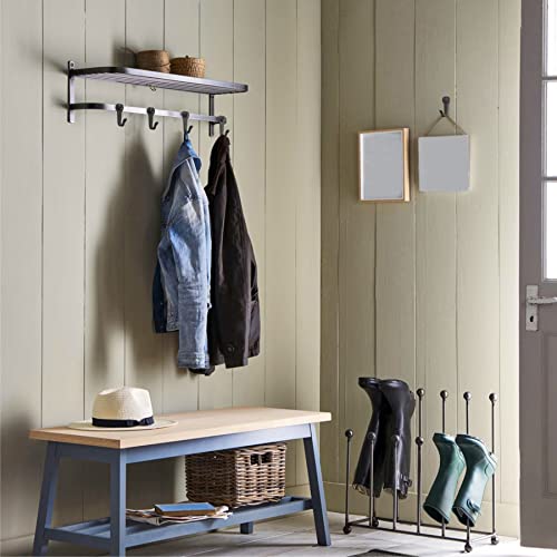 ZAYBOD Heavy Duty Wall Mounted Black Coat Hooks, mudroom Hooks, Backpack Hooks, Robe Hooks, Hat Hook - color: 15PCS + Black Hooks