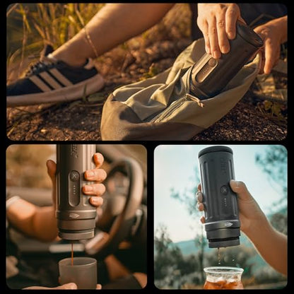 IKAPE KAPO K2 Portable Espresso Machine with Bl uetooth APP Connect & 51mm Bottomless Basket, Electric Coffee Maker 20 Bar Pressure, for Home, Travel, Camping - size: 51mm