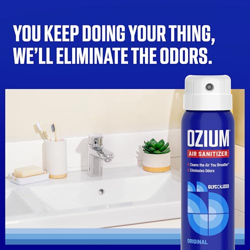 Ozium 3.5 Oz. Air Sanitizer & Odor Eliminator for Homes, Cars, Offices and More, Original Scent,(Pack of 2), clear - size: 3.5 Ounce (Pack of 2)