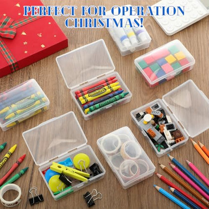 Reallnaive 24 Pcs Travel Soap Container Portable Plastic Soap Boxes Bulk with Lid Homeless Donations Bulk Gym Shower Tour Groups Hotel Outdoor Camping (Clear) - color: Clear