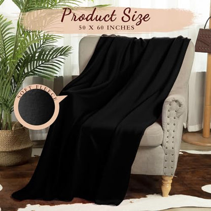 Buryeah 10 Pcs Fleece Blanket Bulk Soft Warm Fleece Blankets Cozy Lightweight Throw Blankets Plush Pet Throw Blanket for Home Bed Sofa Office Wedding Gifts Travel(50" X 60",Gray Black) - color: Gray Black