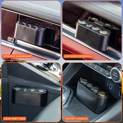 Extra Hanging Car Door Window Drink Coffee Cup Holder with Storage Organizer Tray | Coin Holder Change Organizer Fits Most Vehicles, Trucks Interior Car Gadgets Accessories - style: Car Door Cup Holder & Coin Organizer