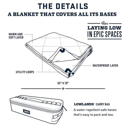 YETI Lowlands Blanket, Multi-Use Blanket with Travel Bag - color: Olive Green