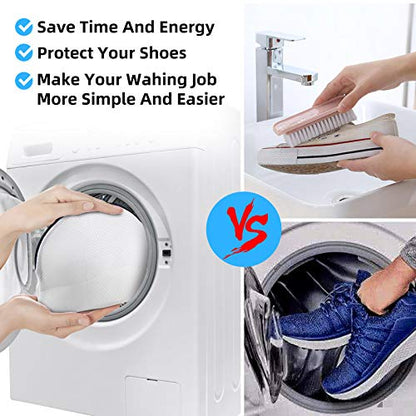 GOGOODA Mesh Laundry Bags for Delicates Durable Protective Wash Bags Travel Storage Bags for Intimates Lingerie 2PCS(2 Shoe wash Bags(10.23 * 16.53in)) - size: 2 Shoe wash Bags(10.23 * 16.53in)