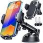 [True Upgrade for Safety] YRU Car Phone Holder Mount [Patent & Military-Grade] Dashboard Cell Phone Holder for Car Vent Windshield Phone Stand for iPhone17 16 15 14 13Pro Max Truck Samsung, Dark Black - color: Dark Black