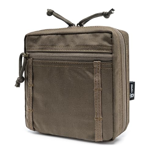 TSPRO Tactical Admin Pouch Compact EDC Utility Gadget Gear Pouches Portable Kit Organizer Storage Accessory for Bags - color: Green