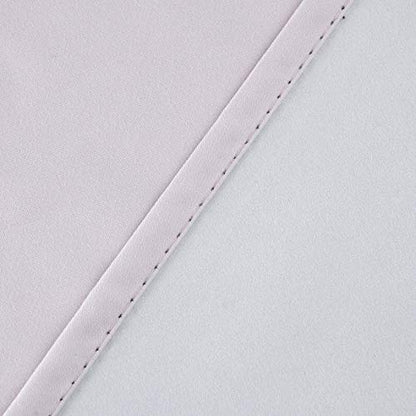 Diamond Home Linens 2 Piece 100% Blackout Insulated Rod Pocket Kitchen Curtain Tiers Set for Small Windows 24" Long-Light Pink - color: Light Pink, size: 27"W x 24"L (Pack of 2)