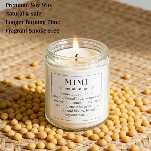 Funny Mimi Gifts, Birthday Mothers Day Christmas Gift for Mimi Grandma & Grandmother, Unique Present Ideas - Lavender Scented Candle - style: MIMI
