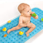 Upgrade Baby Bath Mat Non Slip Extra Long Bathtub Mat for Kids 40 X 16 Inch - Eco Friendly Bath Tub Mat with 200 Big Suction Cups,Machine Washable Shower Mat,Blue - color: Blue