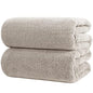 POLYTE Quick Dry Lint Free Microfiber Bath Sheet, 35 x 70 in, Pack of 2 (Beige) - color: Beige