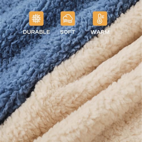 Luciphia Premium Fleece Dog Puppy Blanket Soft Pet Sherpa Calming Cat Blankets Throw for Small Medium Dog Cat(Haze Blue,57x40 inches) - color: Haze Blue, size: 57x40 inches