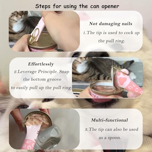 Original Canned Dog Food Storage Container | Wet Food Can Opener Spoon | Silicone Pet Can Lid | BPA Free, Airtight, Dishwasher & Freezer Safe(Pink) - color: Pink