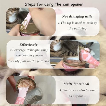 Original Canned Dog Food Storage Container | Wet Food Can Opener Spoon | Silicone Pet Can Lid | BPA Free, Airtight, Dishwasher & Freezer Safe(Pink) - color: Pink