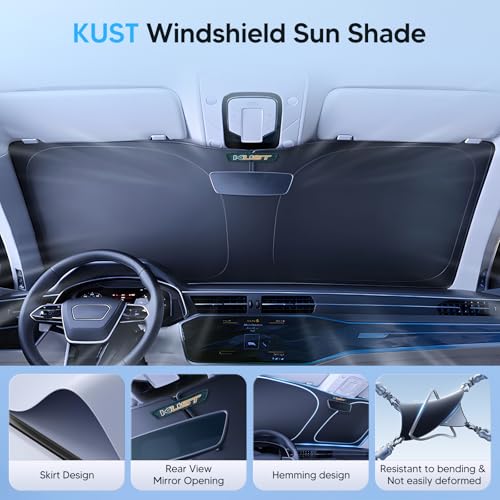 KUST Windshield Sun Shade for 2019-2025 2026 Audi Q3 Accessories Custom Fit Sunshade Window Shade Sun Visor Protector Foldable Blocks UV Rays Keep Your Car Cooler - size: FOR | Audi Q3 2019-present