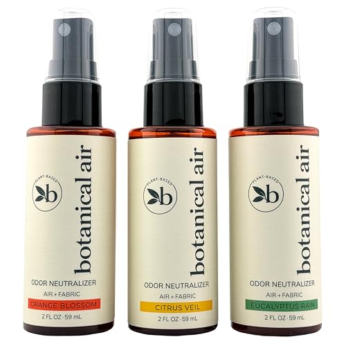 Odor Eliminator Spray – Plant-Based Air Freshener for Home & Fabrics – Eliminates Odors Without Harsh Chemicals – Essential Oil Blend – 3 x 2 oz Discovery Set (3 Scents)