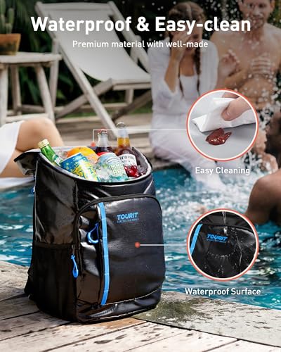 TOURIT Backpack Cooler Insulated 30 Cans, Lightweight Leak Proof Travel Cooler Bag, Soft Waterproof Cooler Backpack for Men Women, Camping Hiking Beach Travel Picnic - color: 02-Forest Green