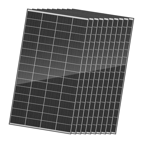 Renogy 320 Watts Solar Panels 10PCS 12V/24V N-Type 18BB Solar Panel Monocrystalline Total 3200W On/Off Grid Application Over 1000 Watt Solar Panel 25% High Efficiency for Homes Roof RV Boat Black - size: 10Pcs