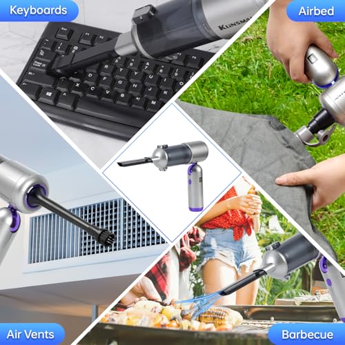 Bug Vacuum Catcher, Mini Handheld Car Vacuum Portable Cordless, 180° Foldable, 17KPa Powerful Suction, Rechargeable Cleaner for Insects, Spiders, Home, Travel & Garden, AeroVac Car Vacuum V15 Pro