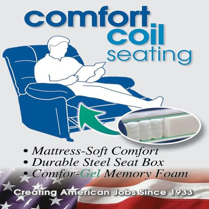 Jackson Furniture Catnapper Gray Recliner Chair with Lay Flat Recline – Seating Featuring Cool Gel Memory Foam, Steel Tech Frame, and Accent Pillows for RV or Home Comfort