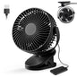 Clip on Fan Rechargeable, 8-Inch Battery Operated Desk Fan, USB Fan,5 Speeds, Strong Airflow, Sturdy Clamp for Golf Cart Office Desk Outdoor Travel Camping Tent Gym Treadmill,Black - color: Black