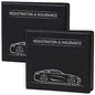 CANOPUS Car Registration and Insurance Holder, Car Document Holder, Vehicle Registration and Insurance Card Holder, Wallet for Auto, Trailer, Motorcycle, Truck, Vehicle Paperwork Organizer (2 Pack) - size: Car