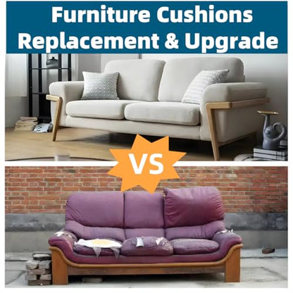 SINCERE Custom Chair Cushions Pads Indoor Outdoor, High Density Foam Back Pillow with Ties for Dining Room Kitchen, Non-Slip Waterproof Patio Furniture Deep Seating Pad, Fade-resistant Removable Cover - color: Custom Chair Pads