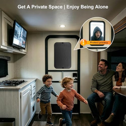 RV Door Window Shade Cover 16"x25" - Foldable UV Blocking & Privacy Blackout Shield with Hook-Loop Fastener, Waterproof Camper Trailer Motorhome Accessories - size: 16"x25"
