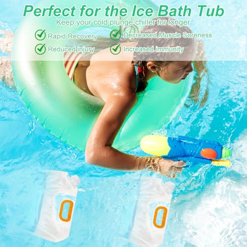 12 Pack 1.3 Gallon Foldable Water Storage Bags, Emergency Water Jug Container Bag Freezable Carrier Tank Storage Pouch for Outdoor Sport Camping Hiking Riding Mountaineer