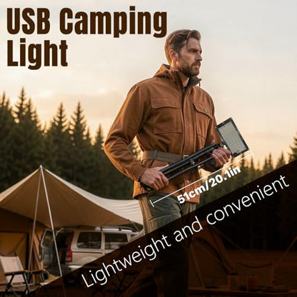 USB Telescopic Camping Light – External Power Bank Powered, Adjustable Tripod,Adjustable Brightness & Color Temperature for Outdoor,Camping,Hiking,Emergency Lighting(50 LEDs) - color: Camping Light