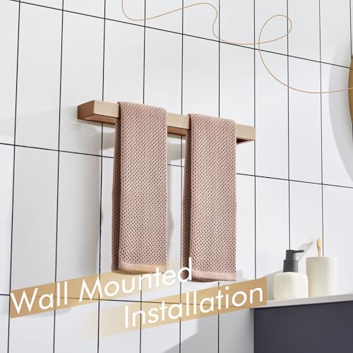 KOKOSIRI Towel Holder 16-Inch Hand Towel Bar Kitchen Rack Champagne Bronze Stainless Steel for Bathroom Wall Mount, 1 Pack B4008CPG-L16 - color: Champagne Bronze, size: 16-Inch