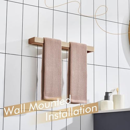 KOKOSIRI Towel Holder 16-Inch Hand Towel Bar Kitchen Rack Champagne Bronze Stainless Steel for Bathroom Wall Mount, 1 Pack B4008CPG-L16 - color: Champagne Bronze, size: 16-Inch