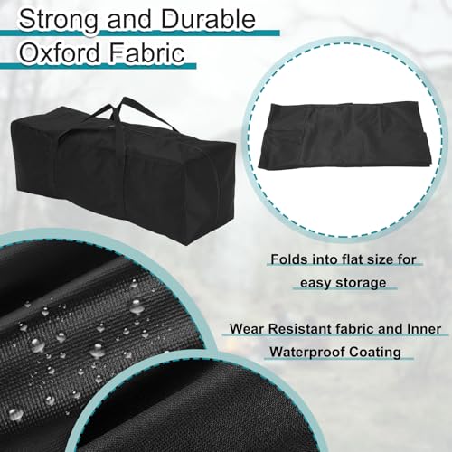 HARFINGTON 2pcs Camping Chair Replacement Bag 23.6" x 7.9" Folding Chair Carry Bag Oxford Cloth Storage Tent Bag with Handle Strap for Travel Outdoor Camping Sports, Black - size: 23.6" x 7.9"