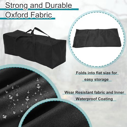 HARFINGTON 2pcs Camping Chair Replacement Bag 23.6" x 7.9" Folding Chair Carry Bag Oxford Cloth Storage Tent Bag with Handle Strap for Travel Outdoor Camping Sports, Black - size: 23.6" x 7.9"