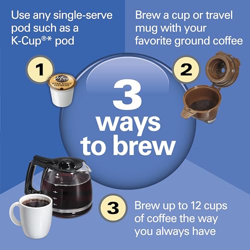 Hamilton Beach FlexBrew Trio 2-Way Coffee Maker, Compatible with K-Cup Pods or Grounds, Combo, Single Serve & Full 12c Pot, Black - Fast Brewing (49902JN) - color: Black, Fast Brewing, New for 2026
